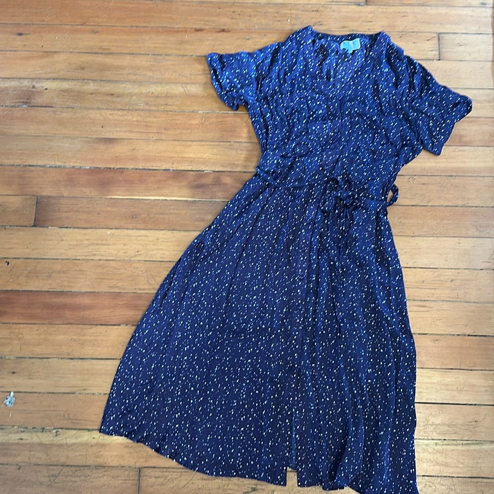 Lev apparel midi dress in midnight blue